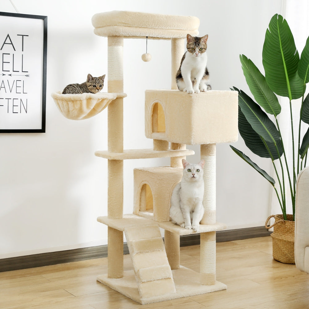 Large Cat Tree Double Condos Sisal Scratching Posts_5