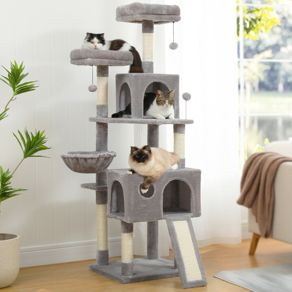 Large Cat Tree Double Condos Sisal Scratching Posts_6