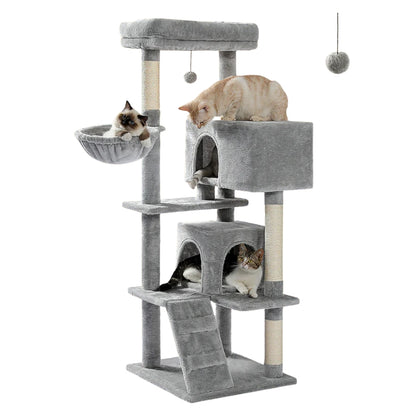 Large Cat Tree Double Condos Sisal Scratching Posts_0