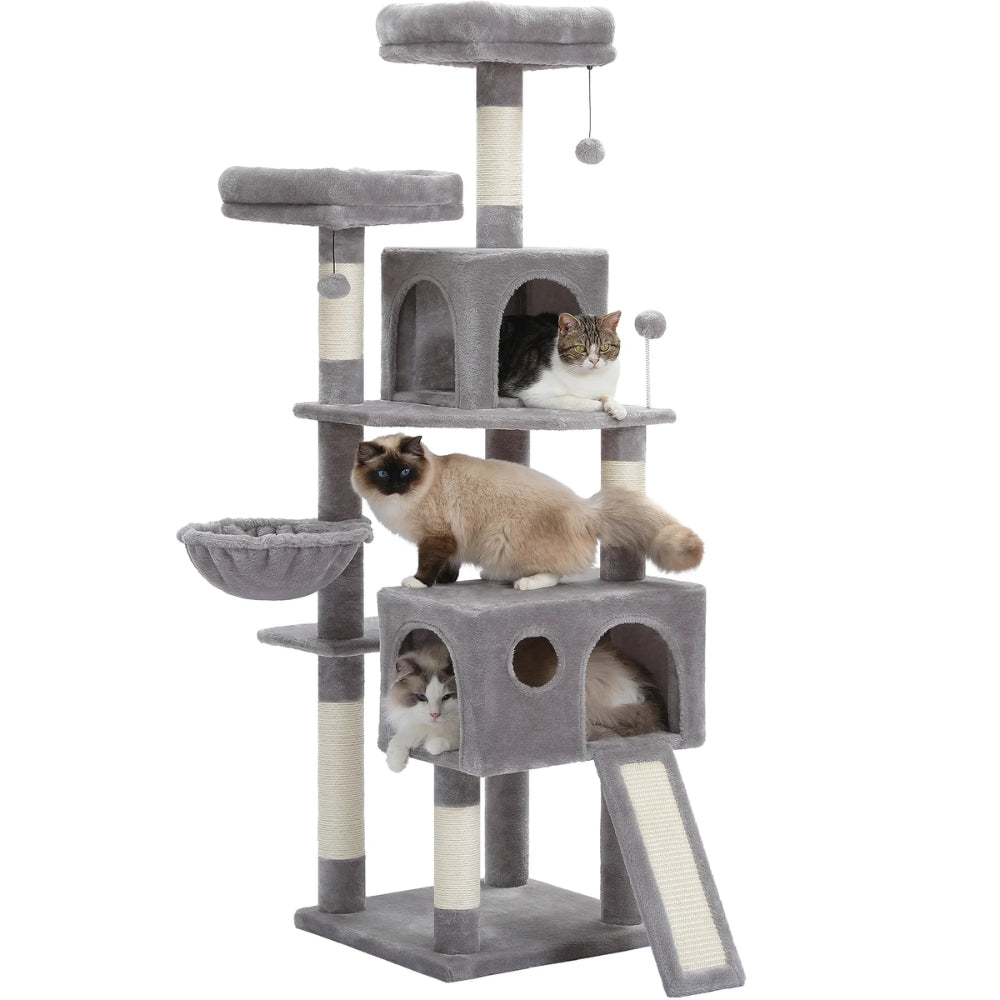 Large Cat Tree Double Condos Sisal Scratching Posts_3