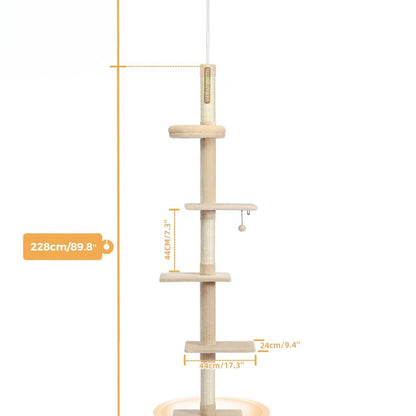 Cat Tree Condo Scratching Post Floor to Ceiling_7