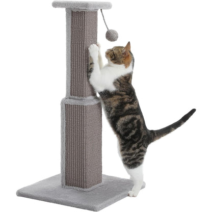 80CM Cat Scratching Post for Indoor Cat Scratcher with Nature Sisal Ball_2