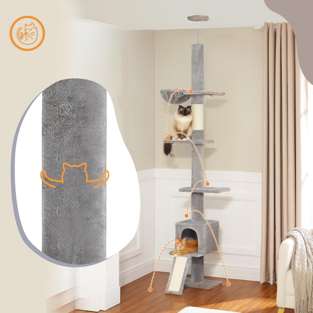 Adjustable Floor to Ceiling Cat Tree Tower_10