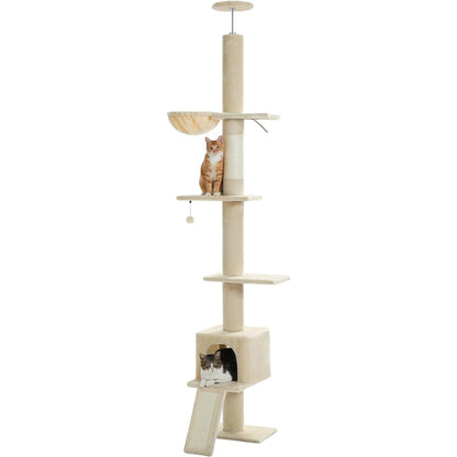 Adjustable Floor to Ceiling Cat Tree Tower_1