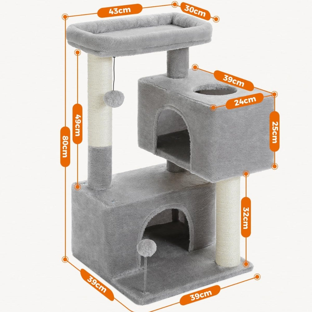 Cat Tower with Double Condo for Kittens Indoor Large Top Perch_6