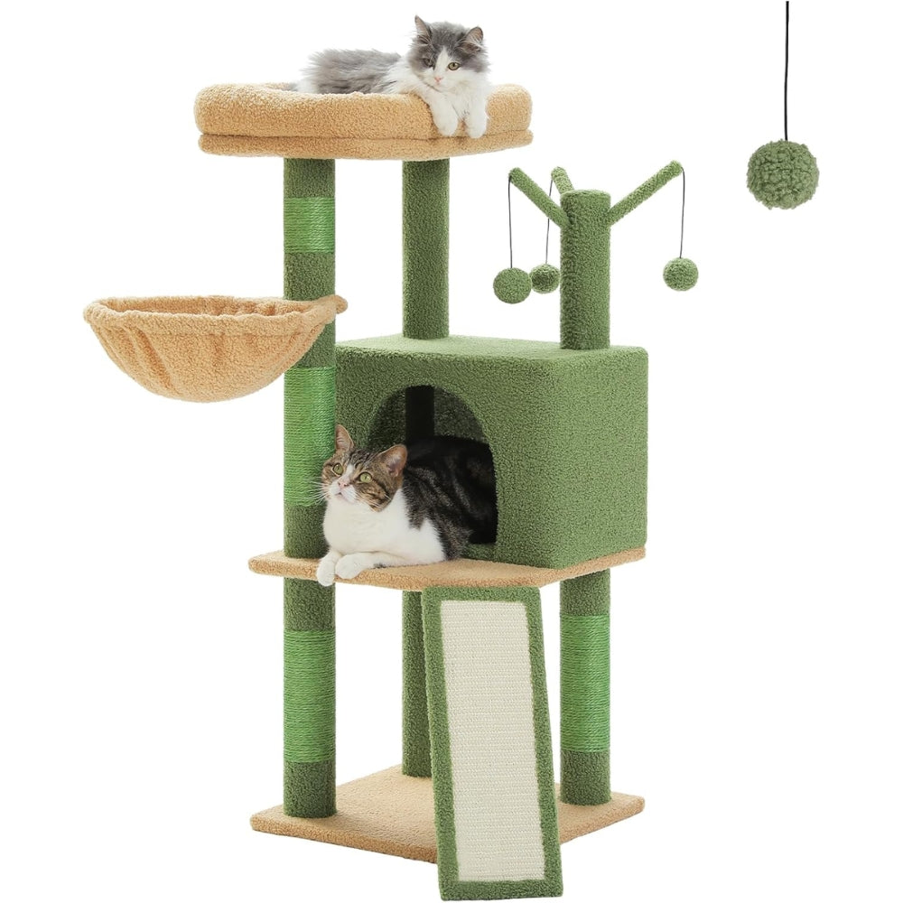 Multi-Level Cat Tree with Large Condo, Hammock, Cat Scratching Posts_1