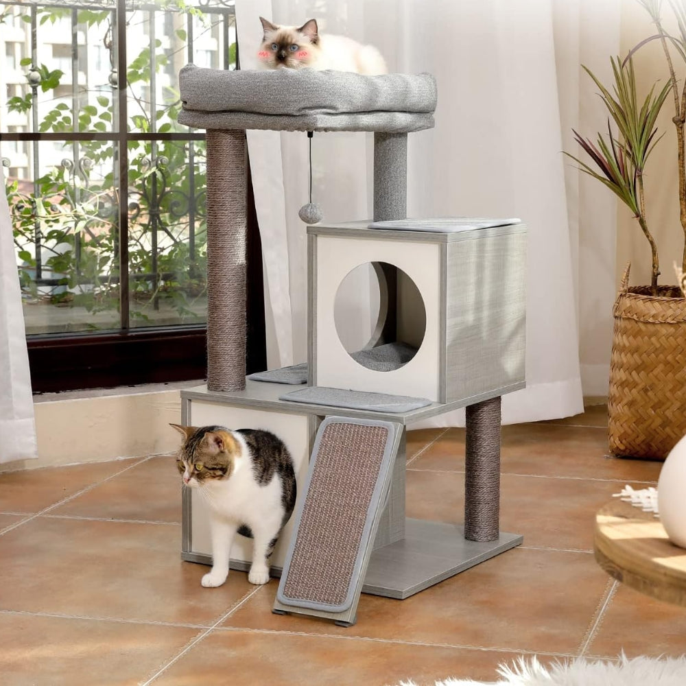 Cat Tree House with Scratching Board_4