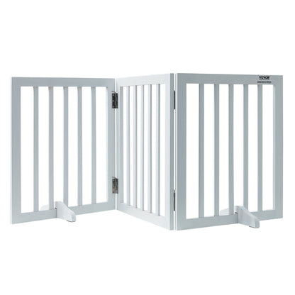 Free Standing Dog Gate Freestanding Pet Gate 3 Panels Foldable Dog Gate_3