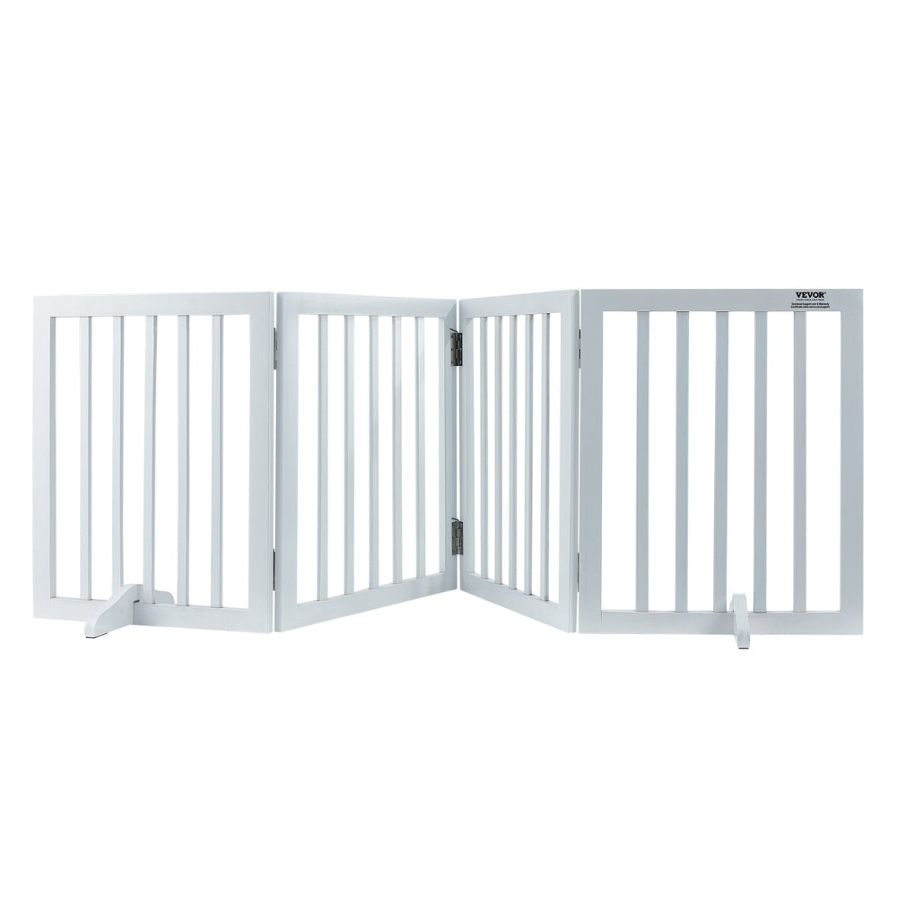 Free Standing Dog Gate Freestanding Pet Gate 3 Panels Foldable Dog Gate_5