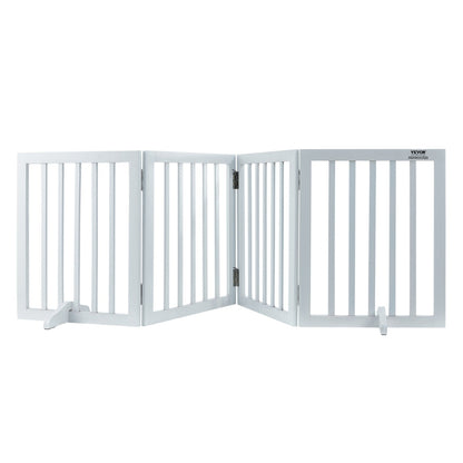 Free Standing Dog Gate Freestanding Pet Gate 3 Panels Foldable Dog Gate_5