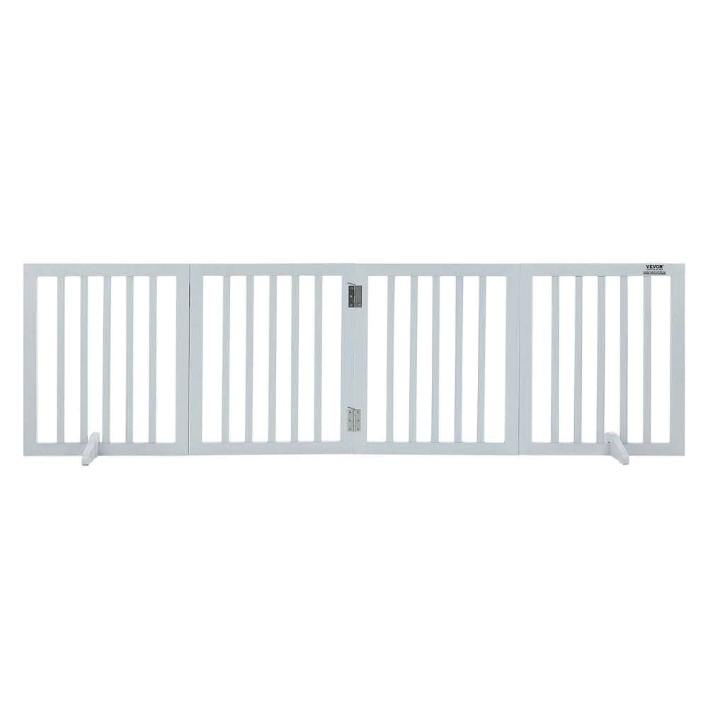 Free Standing Dog Gate Freestanding Pet Gate 3 Panels Foldable Dog Gate_6