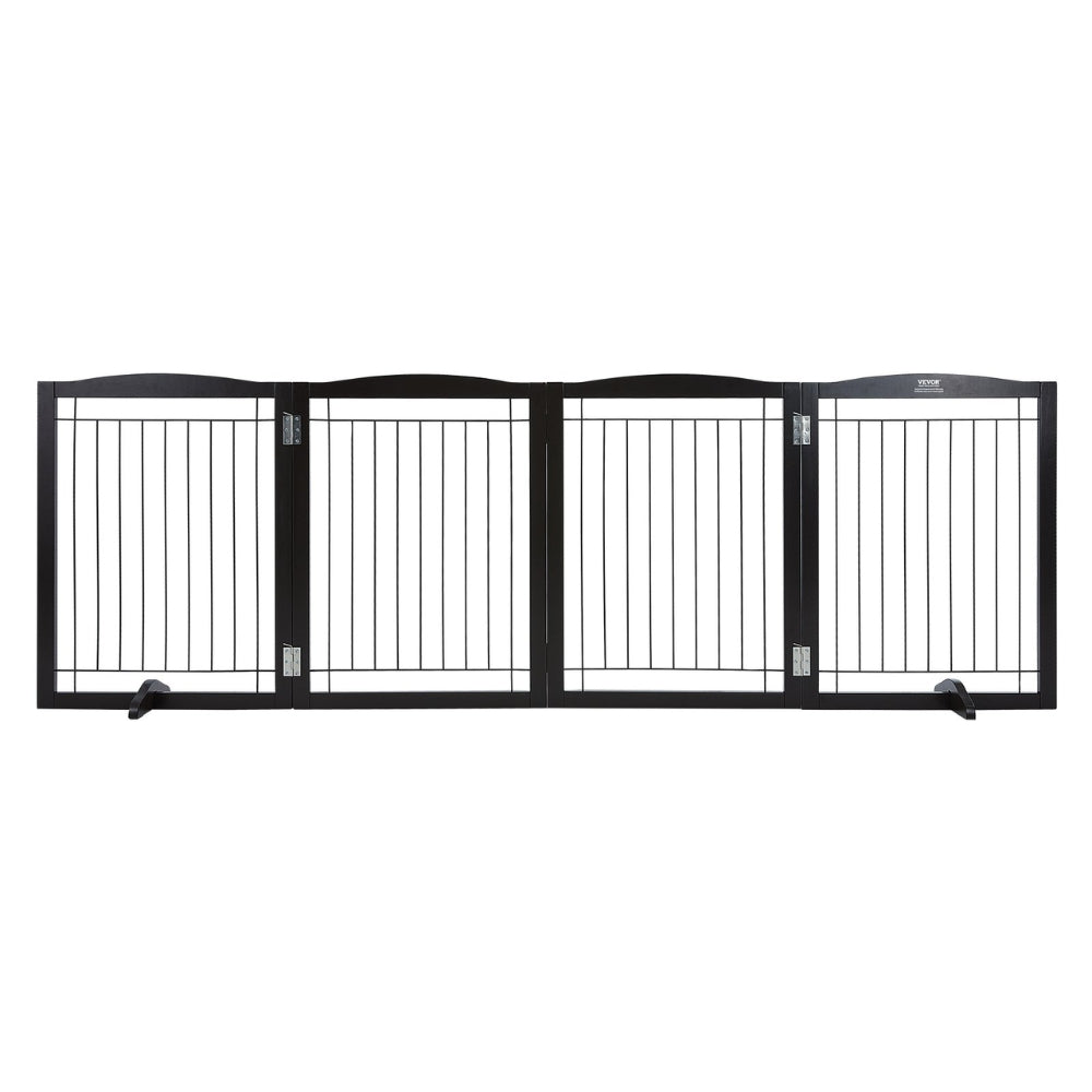 Free Standing Dog Gate Freestanding Pet Gate 3 Panels Foldable Dog Gate_8