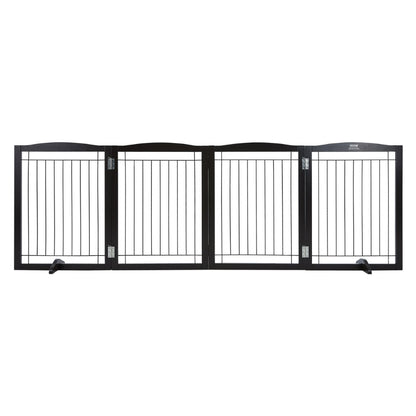 Free Standing Dog Gate Freestanding Pet Gate 3 Panels Foldable Dog Gate_8