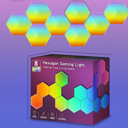 RGB Smart Hexagonal Wall Lamp Color Changing_5