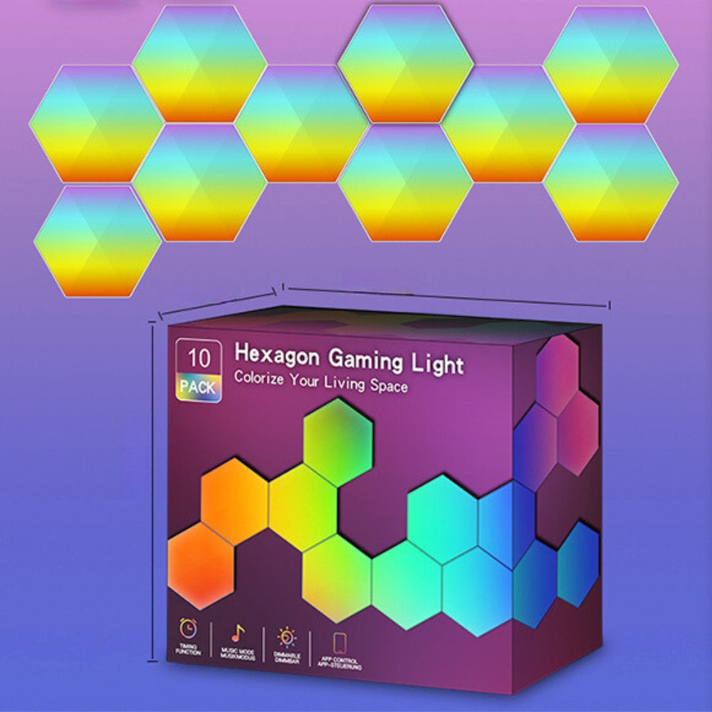 RGB Smart Hexagonal Wall Lamp Color Changing_6