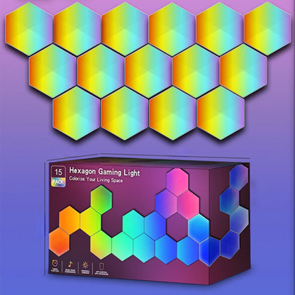 RGB Smart Hexagonal Wall Lamp Color Changing_7