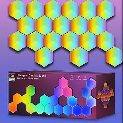 RGB Smart Hexagonal Wall Lamp Color Changing_8