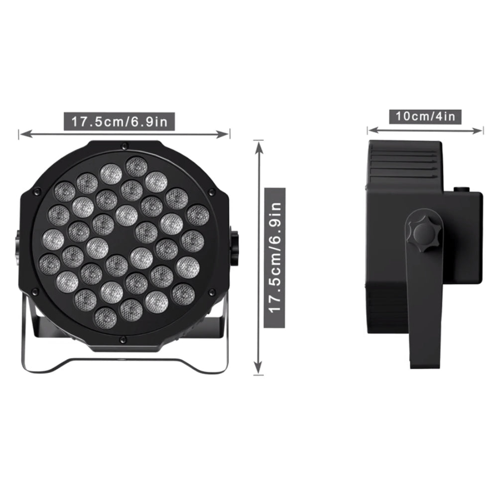 LED Par Light RGBW DMX Stage Flat Par Lighting Effect_6