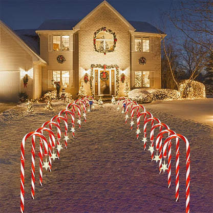 8PCS Solar Candy Cane Lights Waterproof and Versatile for Christmas, Garden and Lawn Decor_2