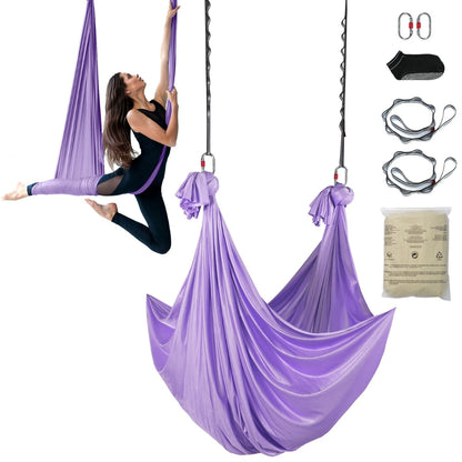 Aerial Yoga Hammock & Swing 4.4 Yards Yoga Starter Kit Nylon Fabric_2