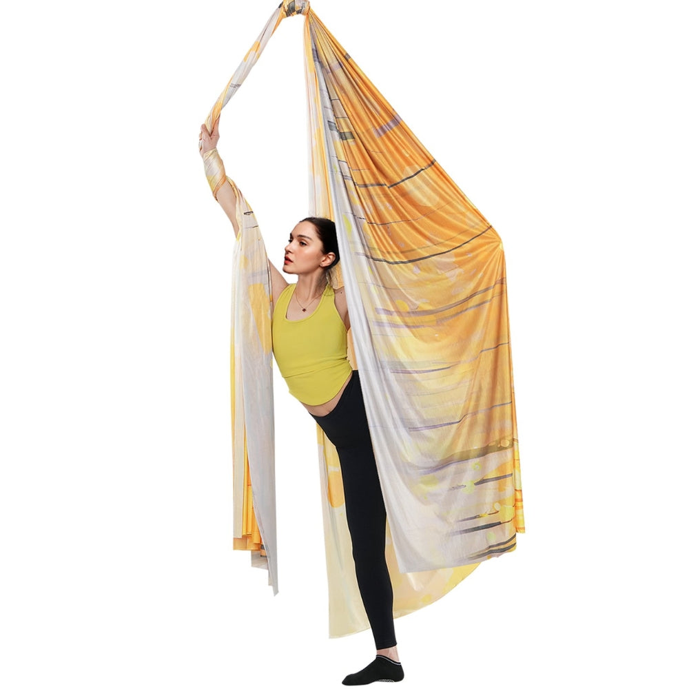 5.5 Yards Aerial Yoga Hammock & Swing Nylon Fabric Full Rigging Hardware_0