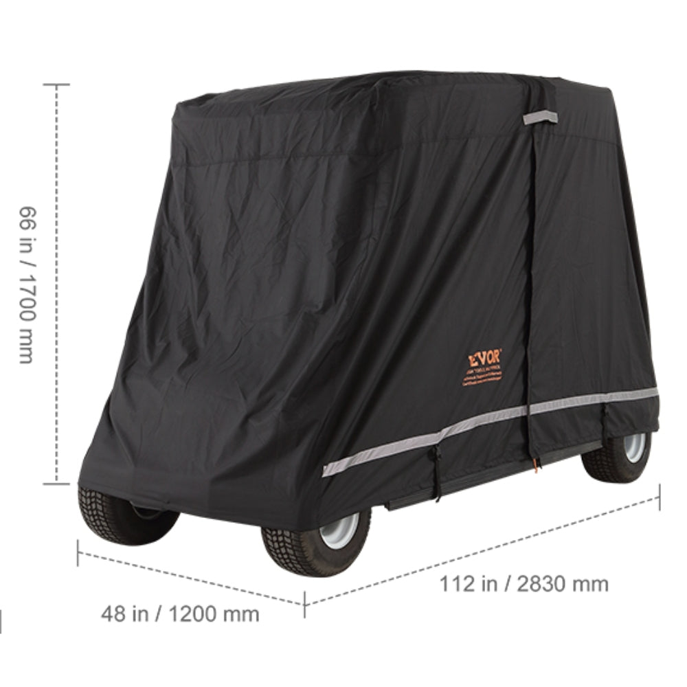 4 Passenger Golf Cart Cover 600D Polyester Full Cover Universal Fits for Most Brand Club Car Covers_7