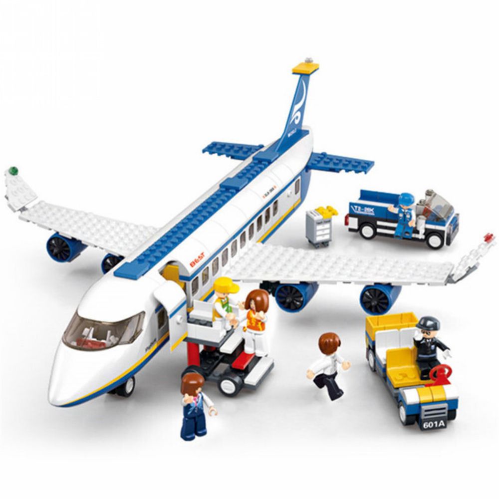 City Cargo Aircraft Educational Building Blocks Toy for Children_4