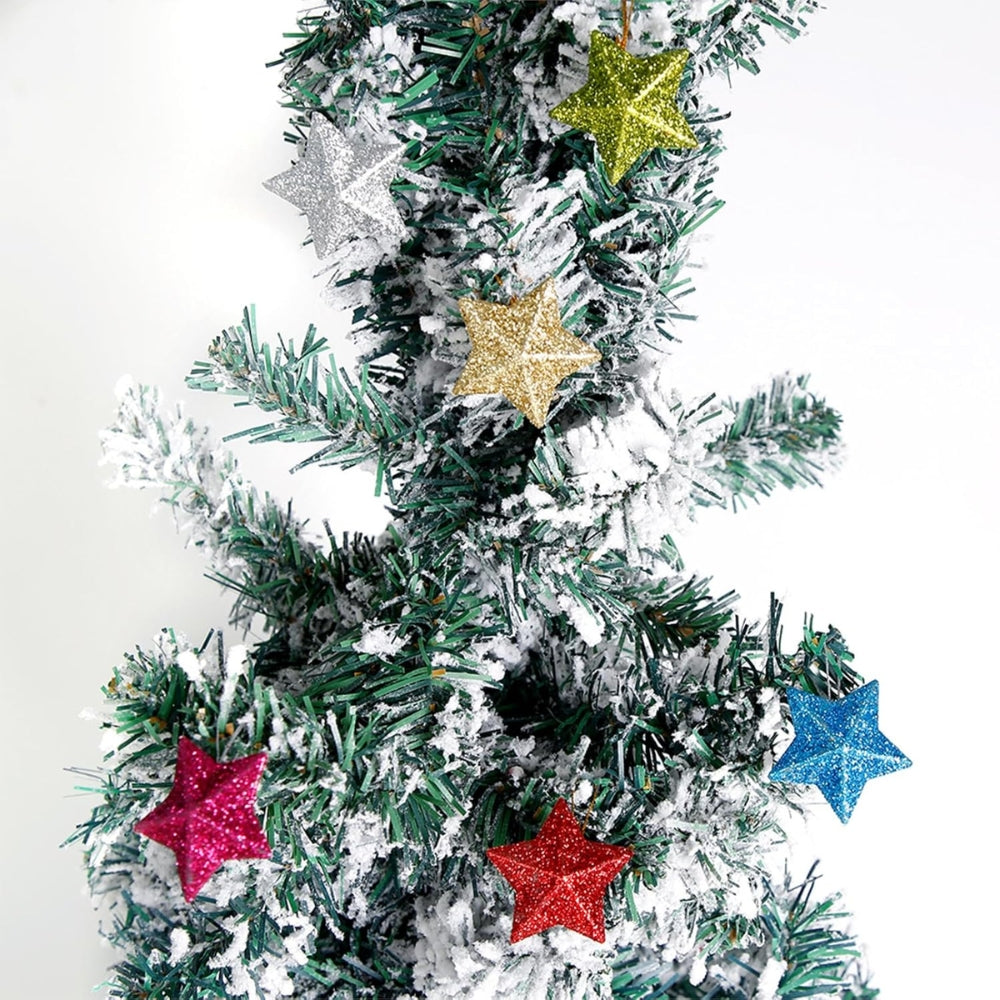 Glitter Star Ornaments Christmas Tree Hanging Pendant_3