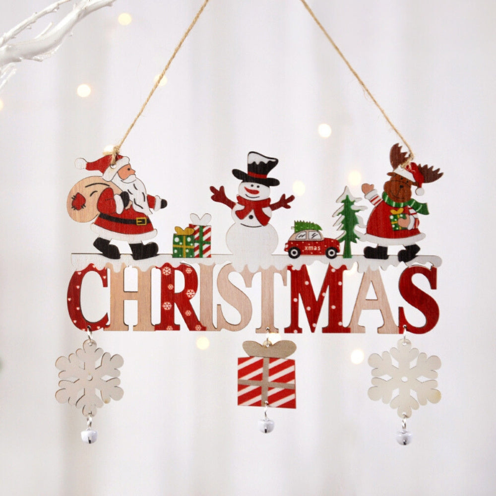 Gnome Santa Claus Wooden Hanging Ornament_2