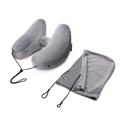 Neck Pillow Travel U shaped Pillow Inflatable Pillow H Hooded Nap Pillow_3