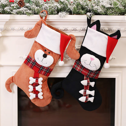 Christmas Ornaments Socks Dog Cat Pendants Christmas Tree Decorations_1