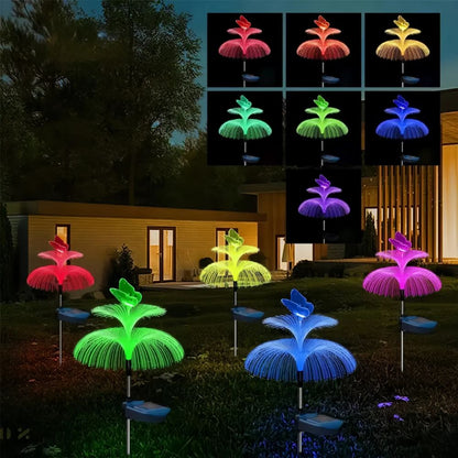 Solar Jellyfish and Butterfly Lights Waterproof Outdoor Lawn Decor_3