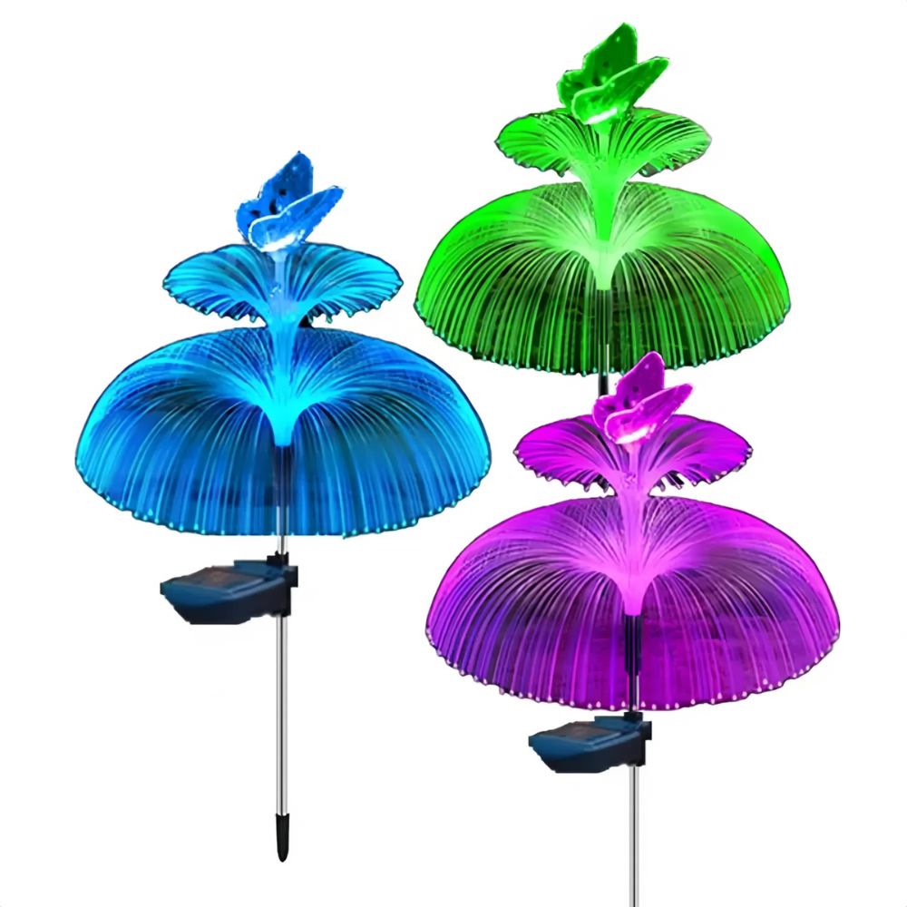 Solar Jellyfish and Butterfly Lights Waterproof Outdoor Lawn Decor_4