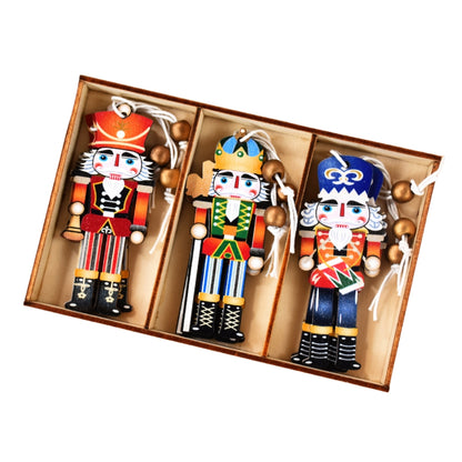 Christmas Wooden Ornaments Nutcracker Soldier Xmas Tree Hanging Pendant_6