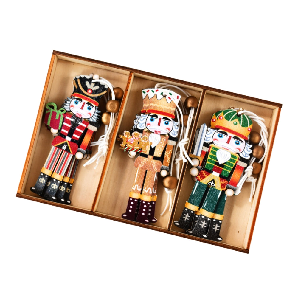 Christmas Wooden Ornaments Nutcracker Soldier Xmas Tree Hanging Pendant_7