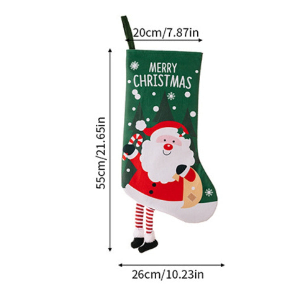 Christmas Stocking Large Stockings Santa Snowman Candy Gift Socks Tree Ornament Decorations_11