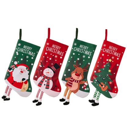 Christmas Stocking Large Stockings Santa Snowman Candy Gift Socks Tree Ornament Decorations_5