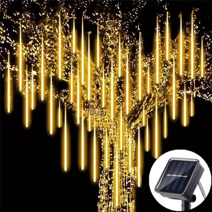 Solar LED Meteor Shower Rain Lights Holiday String Lights Waterproof Garden Light_10