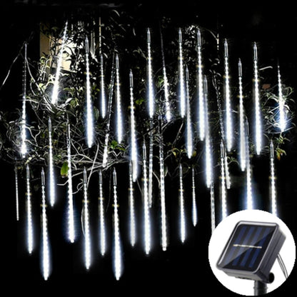 Solar LED Meteor Shower Rain Lights Holiday String Lights Waterproof Garden Light_11