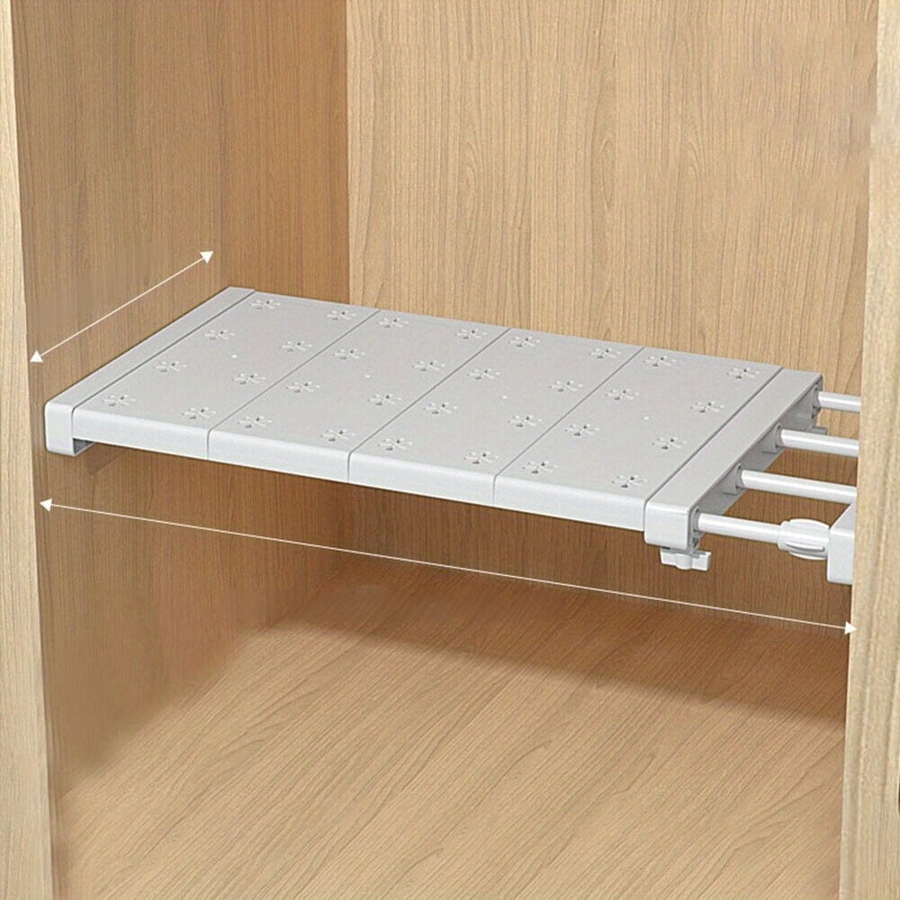 Nail Free Retractable Storage Partition Layers Board for Wardrobe Storage Kitchen and Bathroom Shelf Dormitory Dividers_4