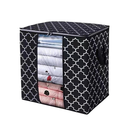 Foldable Clothes Storage Bag With Handle Storage Box With Zipper Dustproof Waterproof Large Capacity Home Closet Organizer_4