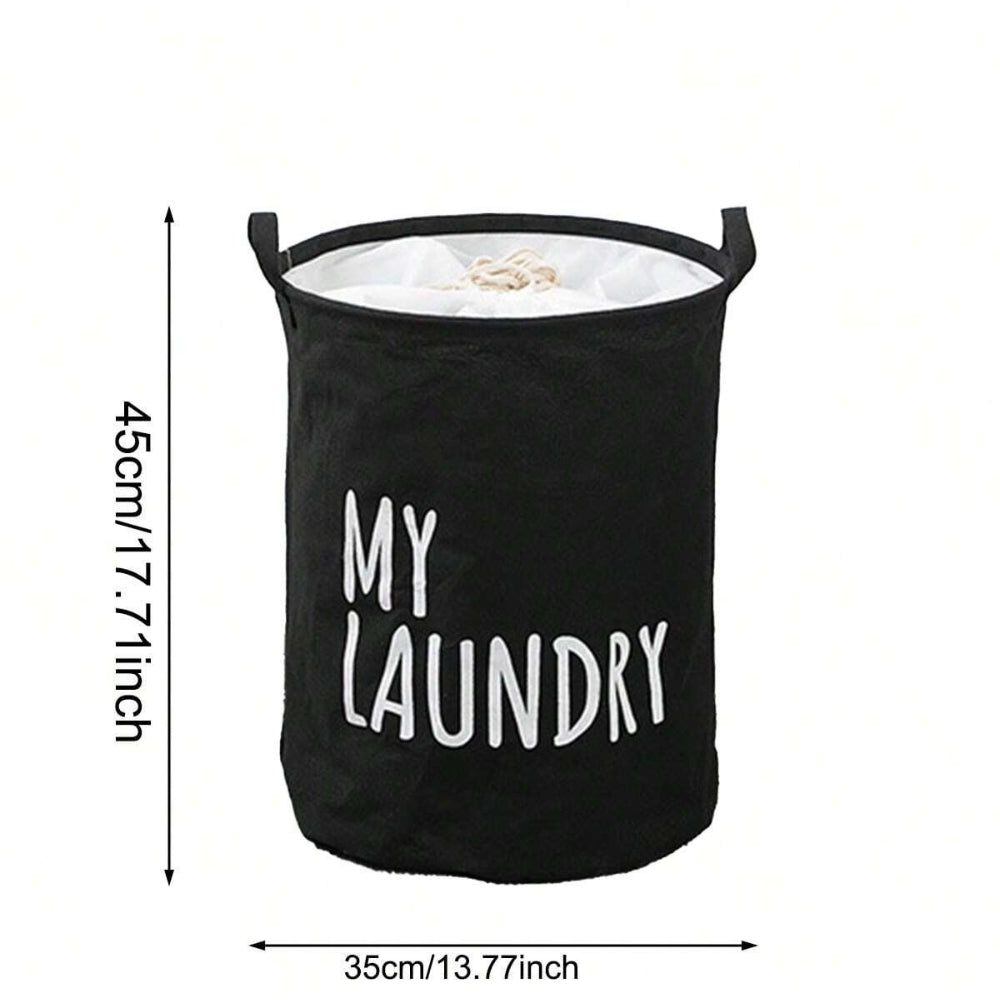 Foldable Drawstring Laundry Basket Large Capacity Waterproof Clothes Storage Basket For Home Bathroom Organizer_7