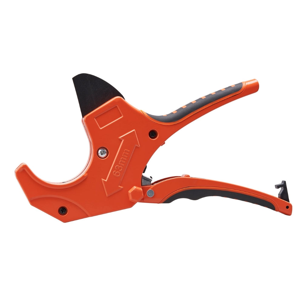 PVC Pipe Cutter Ratcheting Tube Cutter Heavy Duty Tube Cutting Tool with Spare SK5 Blade for PVC PEX Rubber Plastic Hoses_4