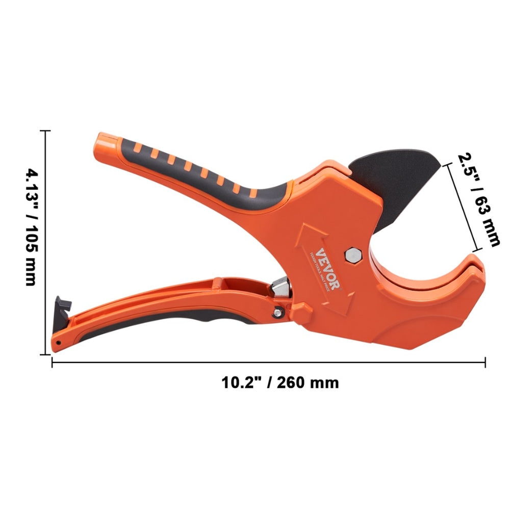 PVC Pipe Cutter Ratcheting Tube Cutter Heavy Duty Tube Cutting Tool with Spare SK5 Blade for PVC PEX Rubber Plastic Hoses_6