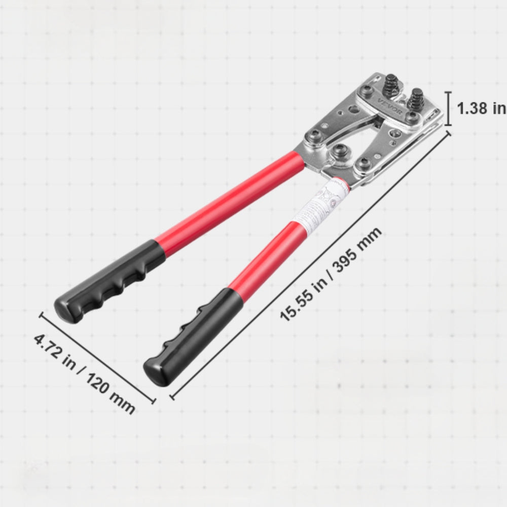 Battery Cable Lug Crimping Tool Aluminum Terminal Battery Lug Crimper with 60PCS Aluminum Ring Connectors_5