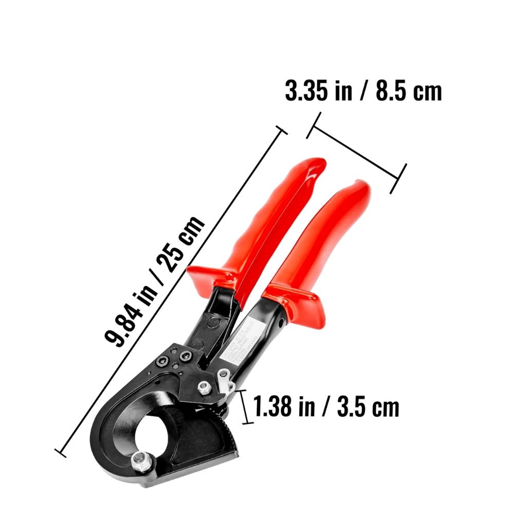 Ratcheting Cable Cutter Quick Release Ratchet Wire and Cable Cutter Cut with Comfortable Grip Handles Easy to Use_8