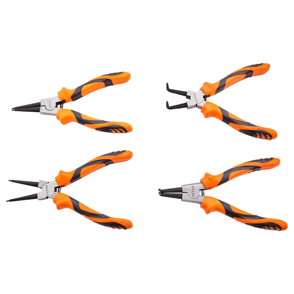 4 Piece Snap Ring Pliers Set Tip Diameter High Carbon Steel Straight and Bent Jaw Heavy Duty Pliers and Tool Bag_6