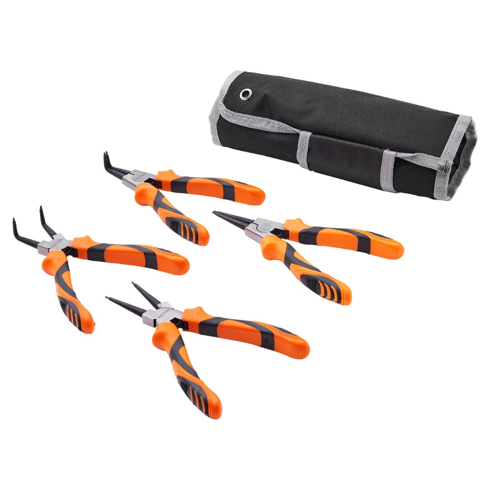 4 Piece Snap Ring Pliers Set Tip Diameter High Carbon Steel Straight and Bent Jaw Heavy Duty Pliers and Tool Bag_7