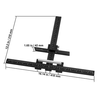 Cabinet Hardware Jig Aluminum Alloy Cabinet Handle Jig with Center Punch Adjustable_7