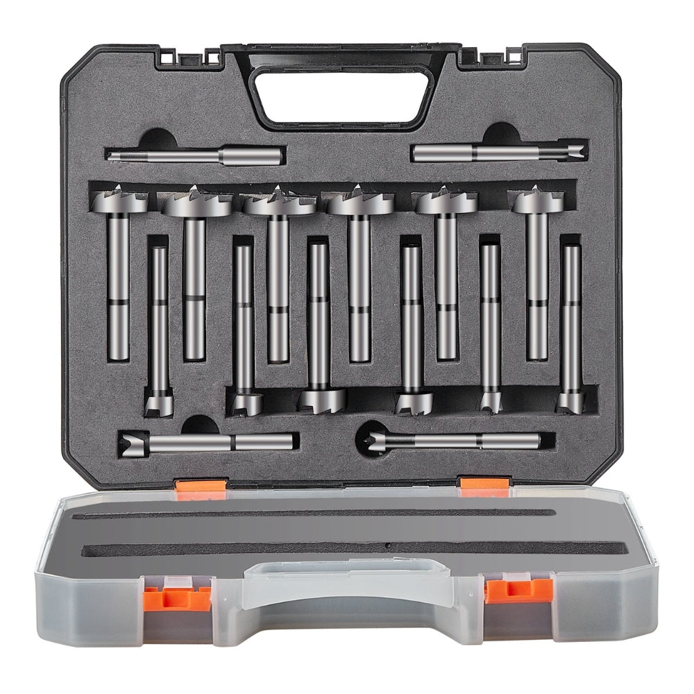 16Pcs Forstner Bit Set Forstner Drill Bits Set Carbon Steel with Universal Round Shank Forstner Drill_0